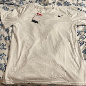 White Mens Dri Fit Training Shirt - Size Large